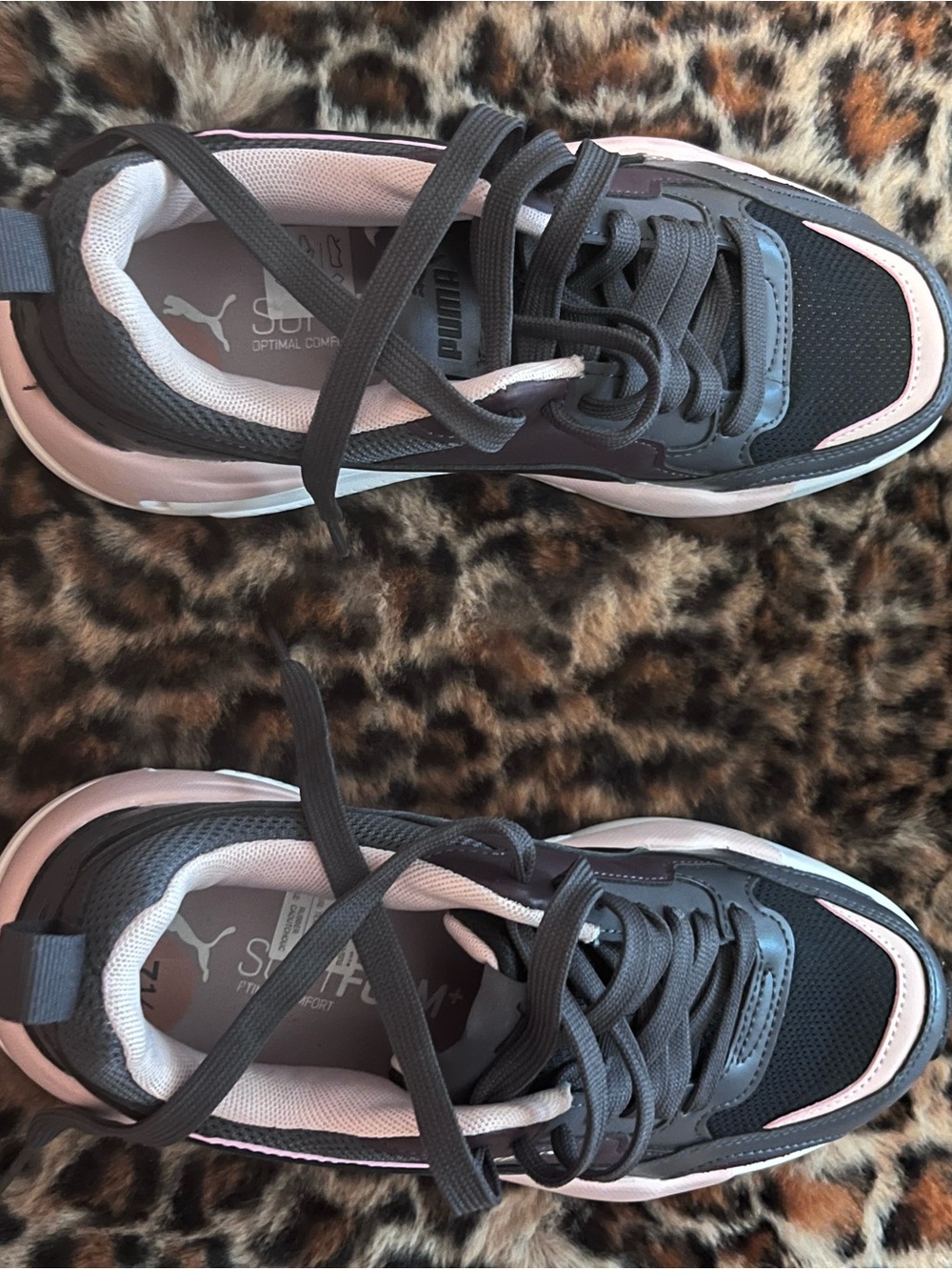 Puma Women’s Gray and Light Pink Athletic Sneakers